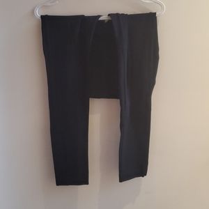 Zara Black Leggings with Zipper Detailing